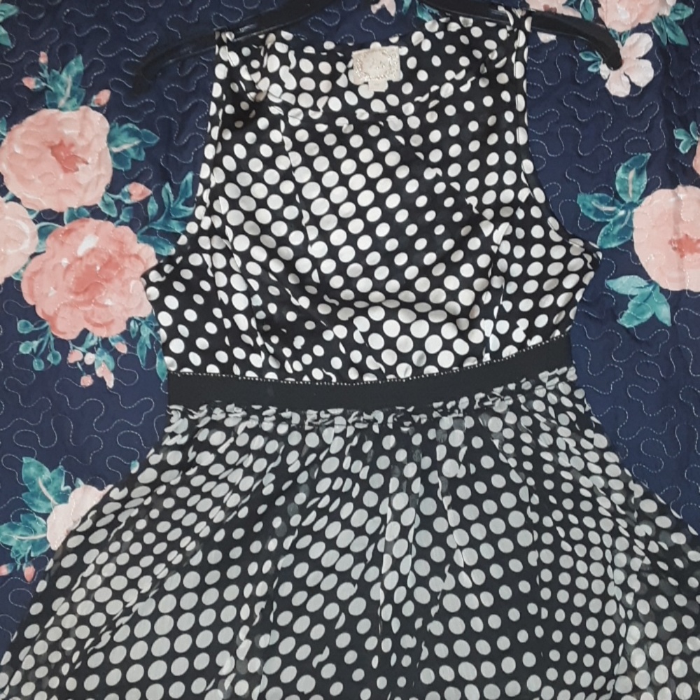 F21 polka dot blouse